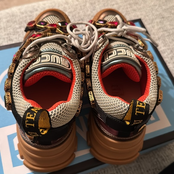 Gucci Flashtrek Crystal Metallic Sneaker boots - Picture 5 of 8